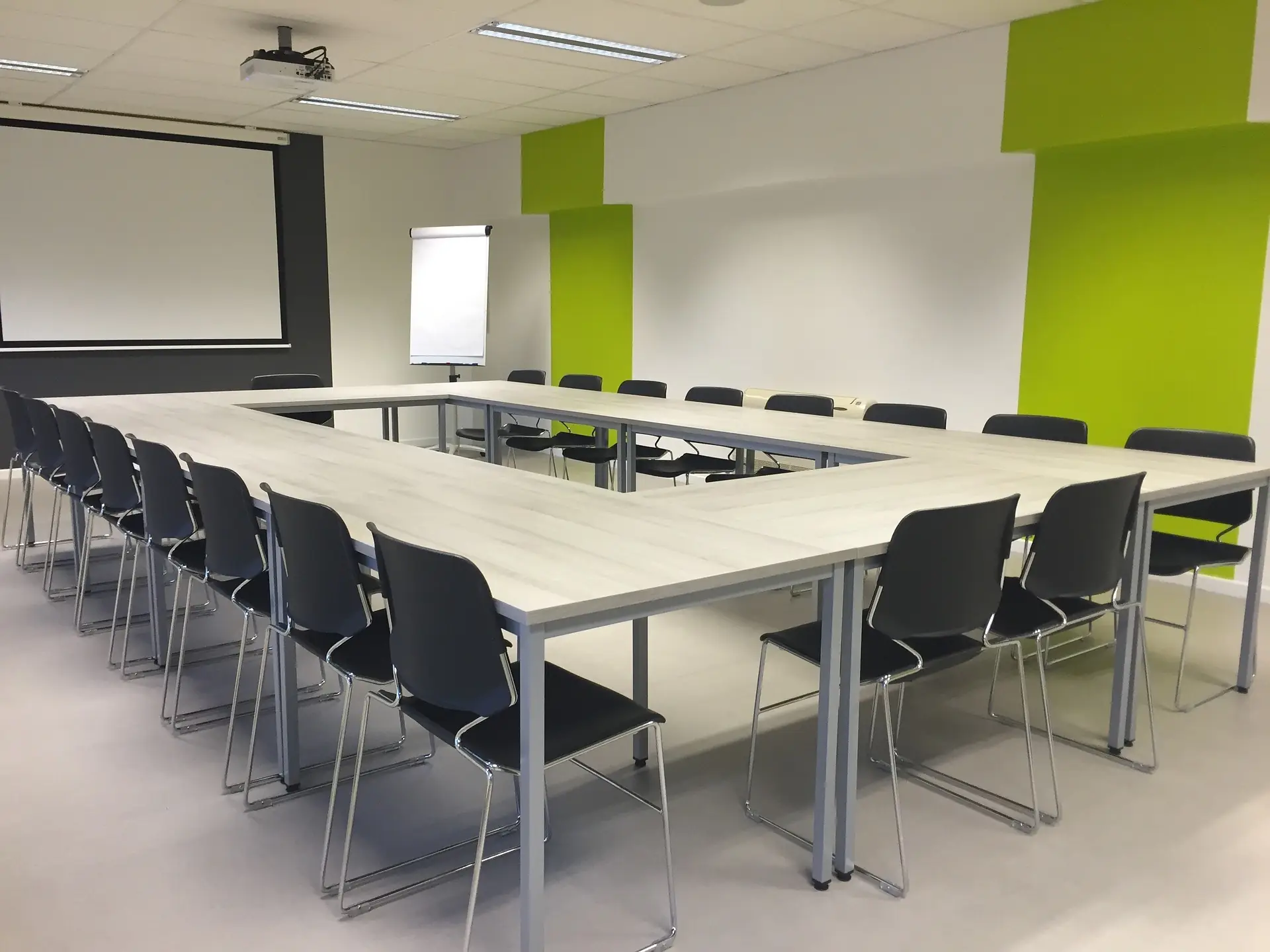Meeting room set out for a team session